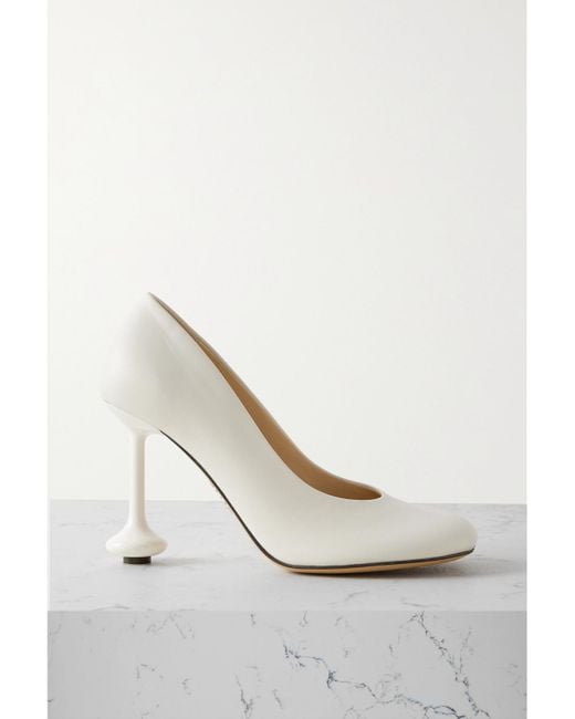 25SS new/LOEWE トイ90レザーパンプス Pumps White Toy leather pumps in white - Loewe | Mytheresa