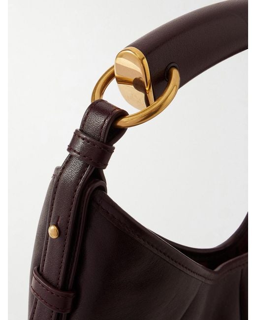 Saint Laurent Brown Mombasa Paneled Leather Shoulder Bag