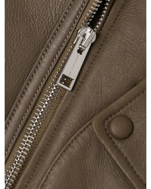 Yves Salomon Green Shearling Jacket