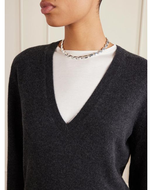 Totême Black Cashmere Sweater