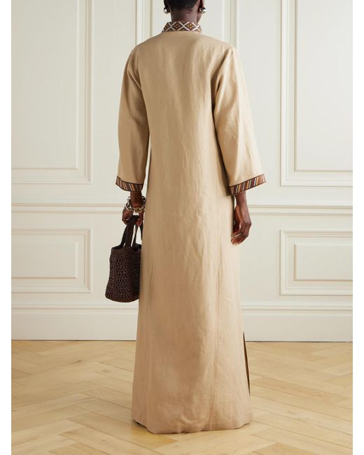Loro Piana Natural Linen Maxi Dress