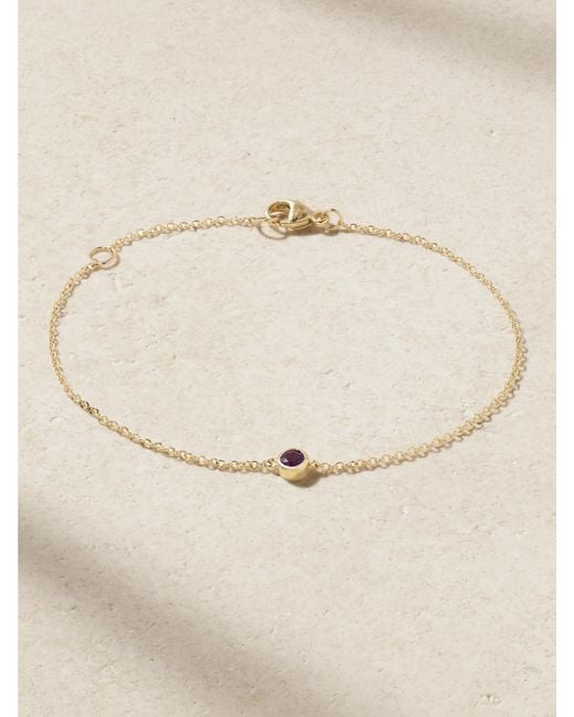 STONE AND STRAND Natural Aurora Birthstone 14-Karat Multi-Stone Bracelet