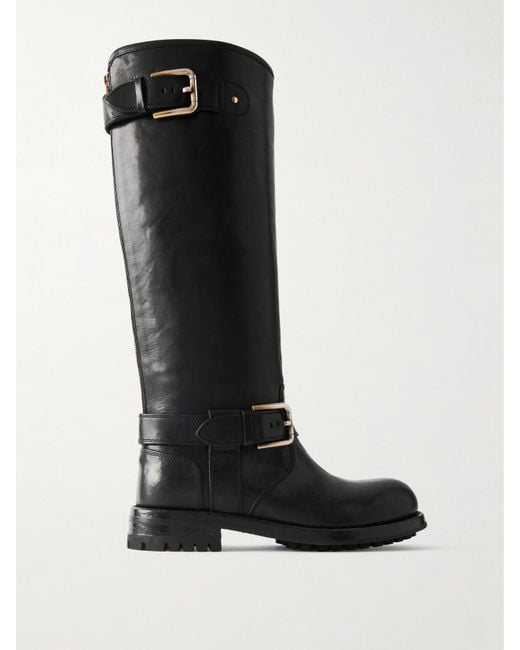 Dolce & Gabbana Black Like A Virgin Bikerstiefel Aus Leder