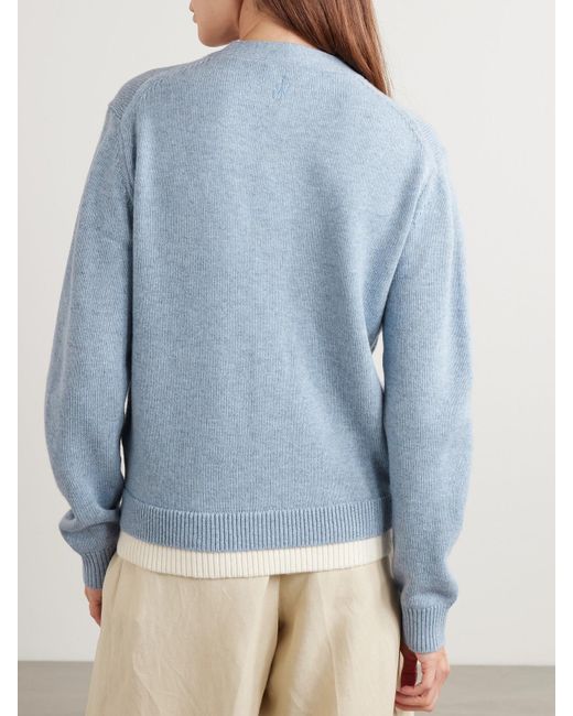 J.W. Anderson Blue Mehrlagiger Cardigan Aus Einer Woll-Kaschmirmischung
