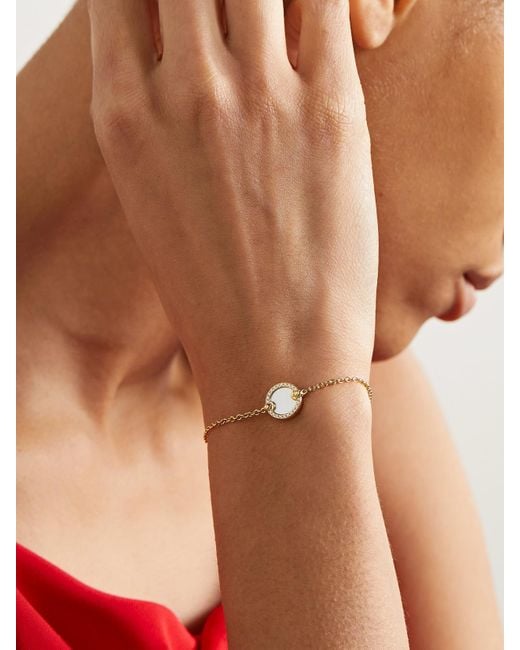 David Yurman Natural Elements Center Station 18-Karat, Mother-Of-Pearl And Diamond Bracelet