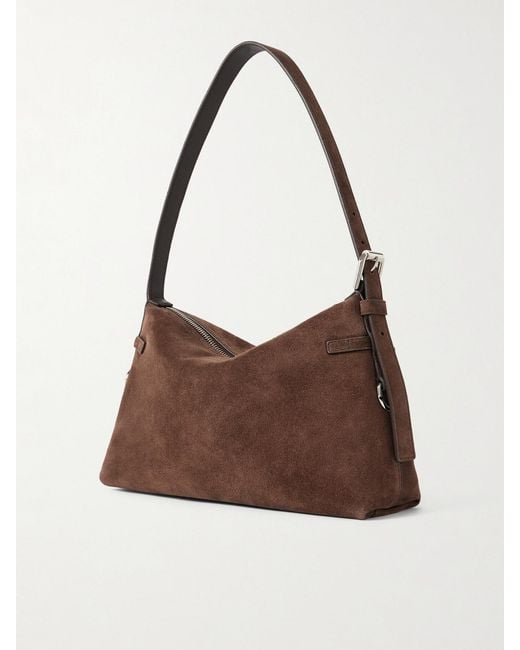 Givenchy Brown Voyou Suede Shoulder Bag