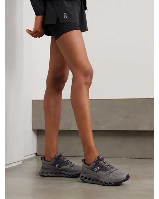 On Shoes Brown Cloudhoriz Sneakers Aus Mesh Und Twill Mit Gummibesätzen