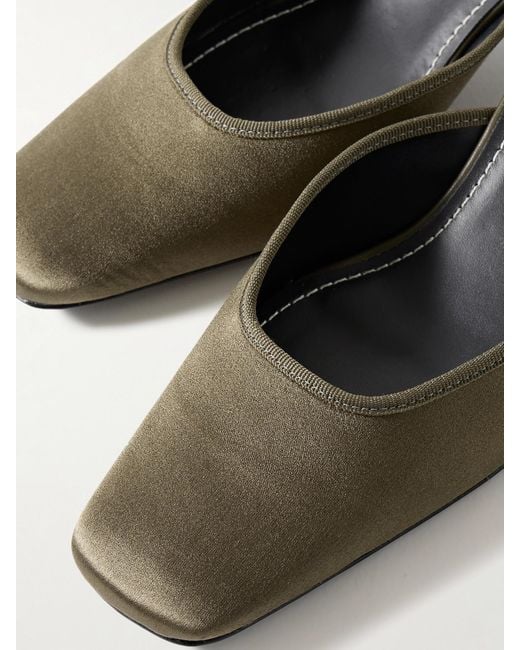 Staud Natural Otto Satin Mules