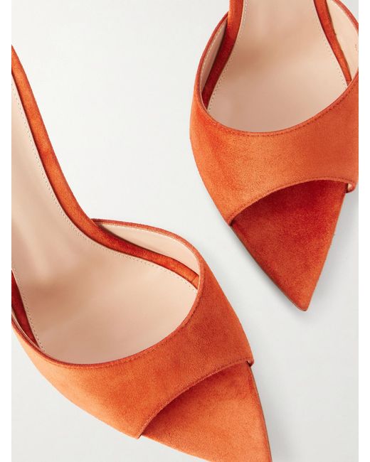 Gianvito Rossi Red Elle 85 Suede Sandals