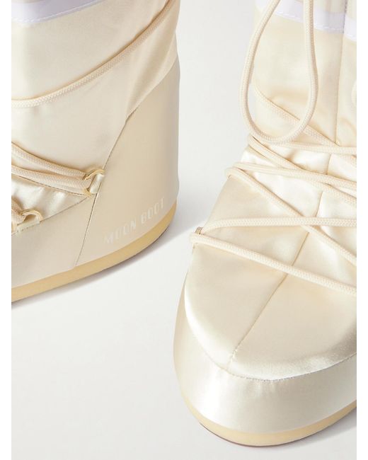 Moon Boot White Icon Pearly Satin And Pvc Snow Boots