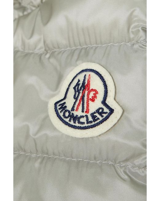 Moncler Gray Lans Quilted Metallic Shell Down Jacket