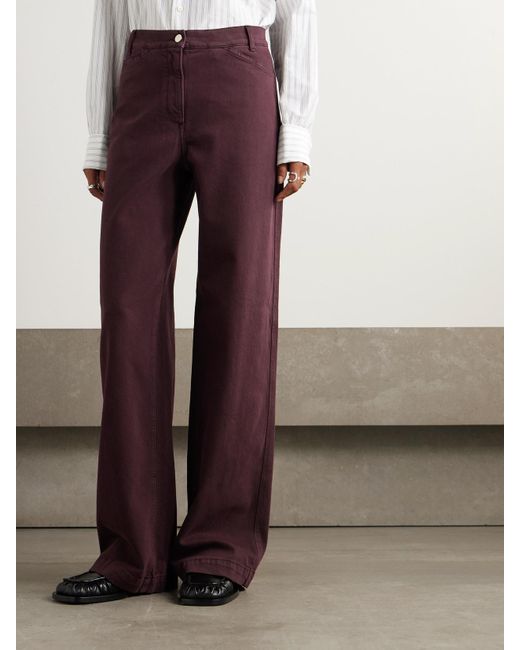 Another Tomorrow Purple Jeans Mit Weitem Bein Aus Bio-Denim