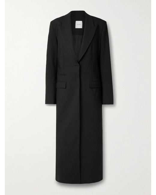 Esse Studios Black Classico Recycled-Crepe Coat