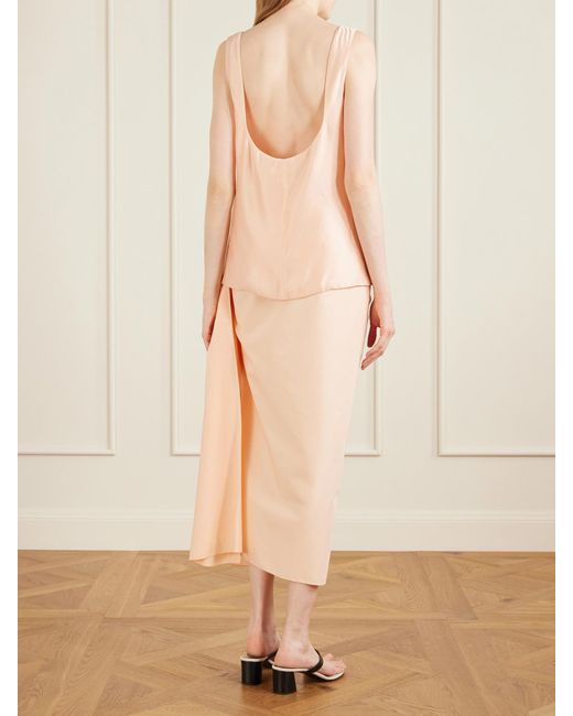 Khaite Natural Parker Satin-Twill Tank