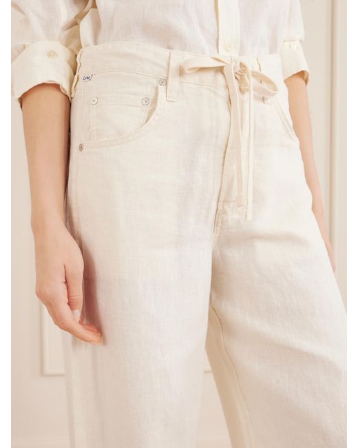 Citizens of Humanity Natural Brynn Linen Straight-Leg Pants