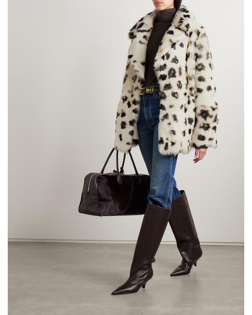 Dodo Bar Or White Dot Printed Shearling Coat