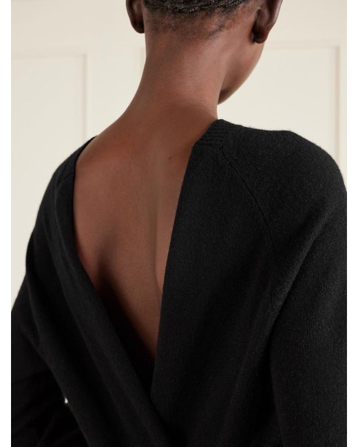 Christopher Esber Women's Black Monument Silk-Trimmed Cashmere Mini Dress