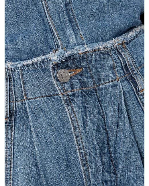 Rivet Utility Blue New Yorker Verkürzter Jumpsuit Aus Denim