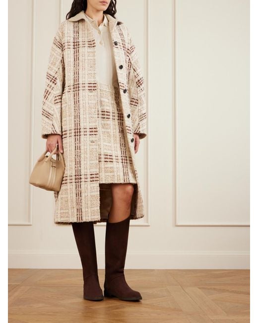 Loro Piana Brown Kilda Nubuck Knee Boots
