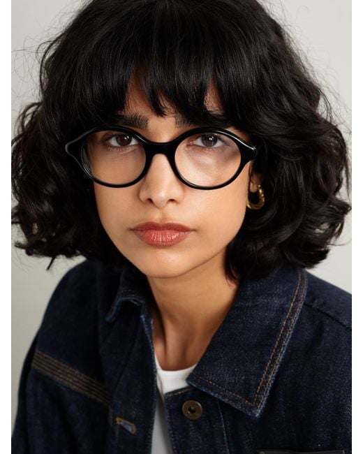 Loewe Black Round-Frame Acetate Optical Glasses