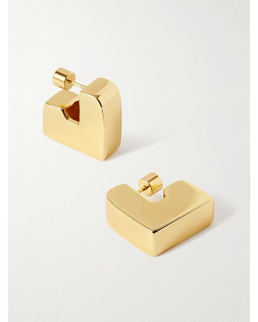 Joolz by Martha Calvo Metallic Cube Vergoldete Ohrringe