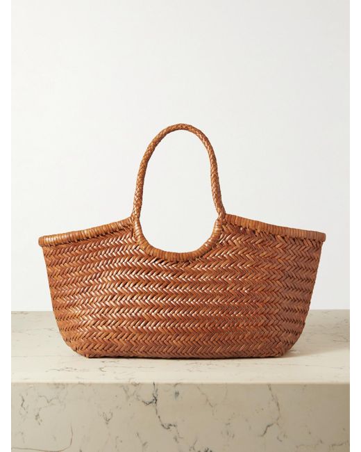 Dragon Diffusion Brown Nantucket Large Woven Leather Tote