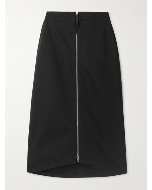 Moncler Genius Black Edward Enninful Cotton-Twill Midi Skirt