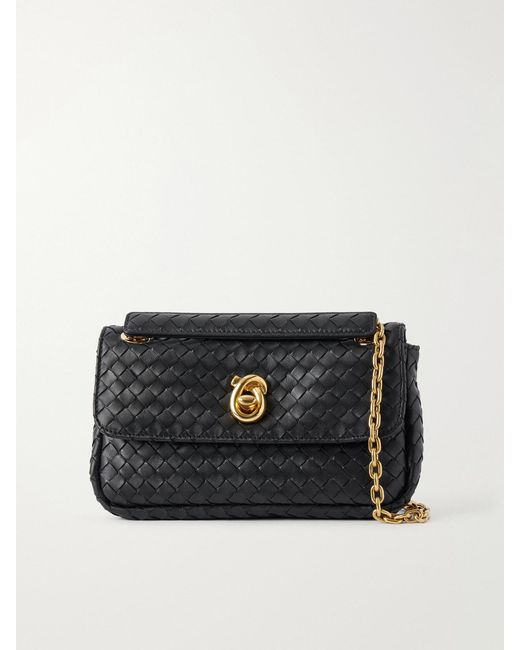Bottega Veneta Black Baby Madison Leather Shoulder Bag
