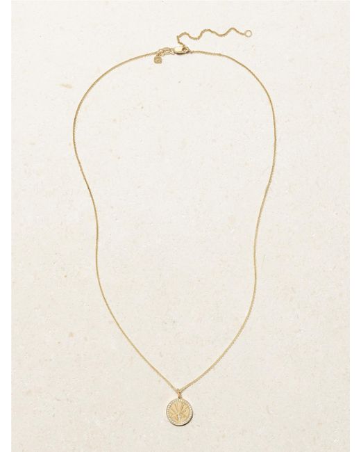 Sydney Evan Metallic Evil Eye 14-Karat Diamond Necklace