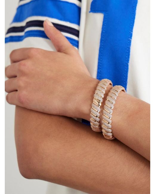 Roxanne Assoulin Natural The Palais Royale Set Of Two-Tone Crystal Bracelets