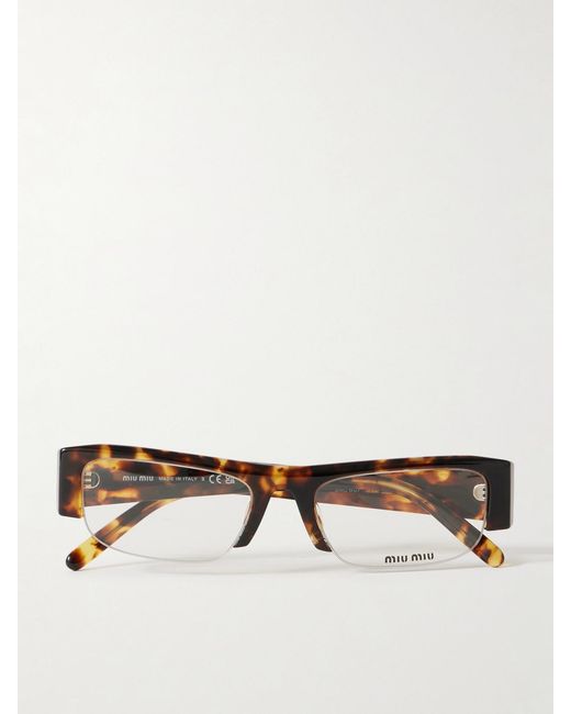 Miu Miu Multicolor Vedette Square-Frame Acetate Sunglasses