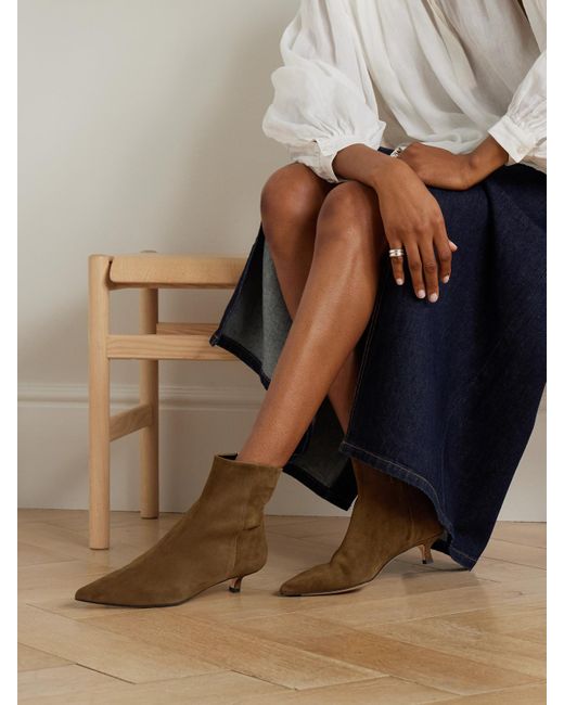 Aeyde Brown Sofie Suede Ankle Boots