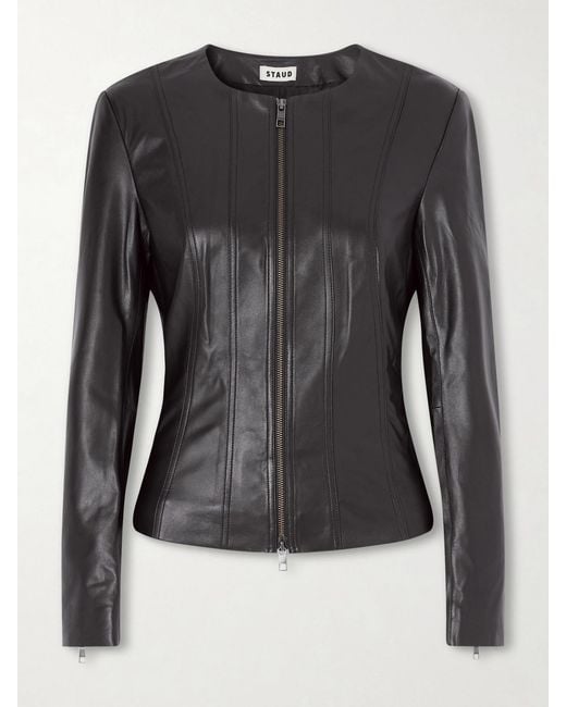 Staud Black Leather Jacket