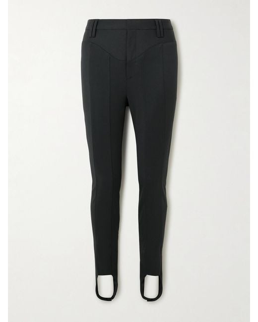 Jean Paul Gaultier Black Wool-Blend Twill Leggings