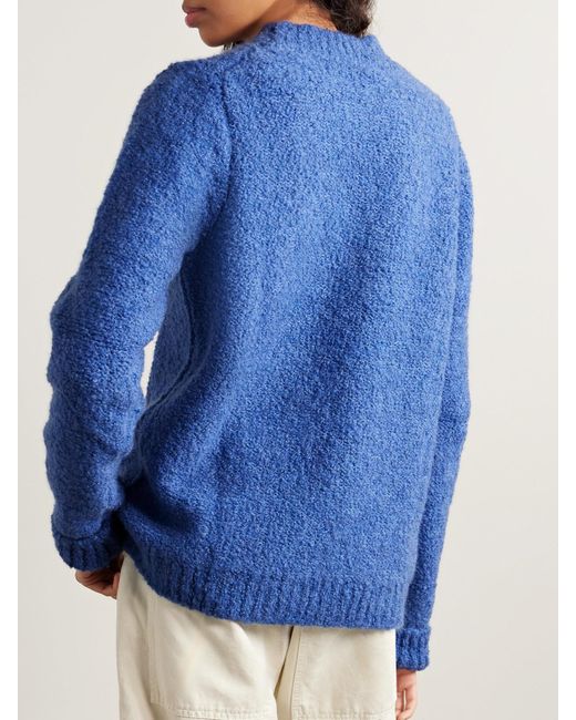 God's True Cashmere Blue Cloud Cashmere-Bouclé Sweater