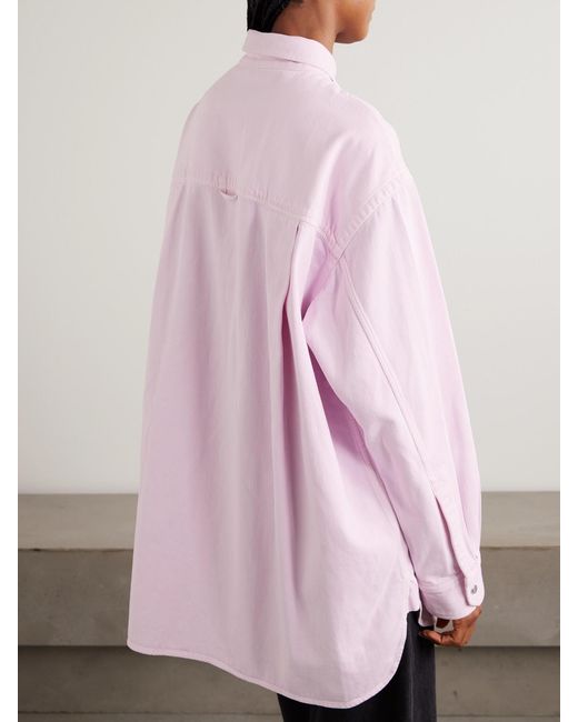 Agolde Pink Maria Mcmanus Oversized Organic Denim Shirt