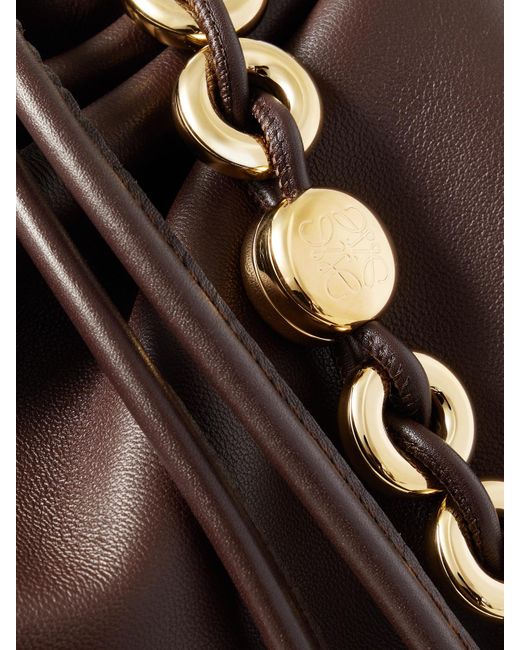 Loewe Brown Flamenco Large Leather Shoulder Bag
