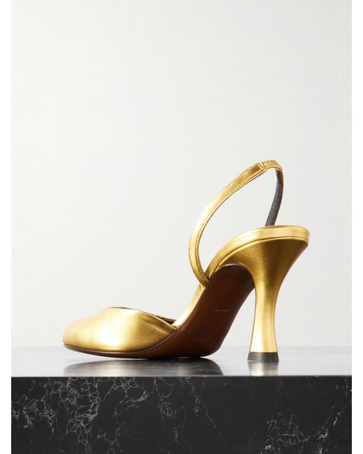 Neous Baten Metallic Leather Slingback Pumps