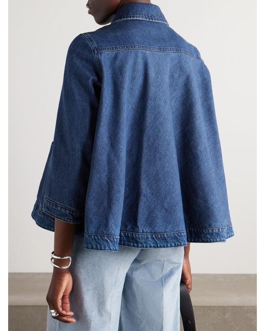 Altuzarra Blue Hayden Double-Breasted Denim Jacket