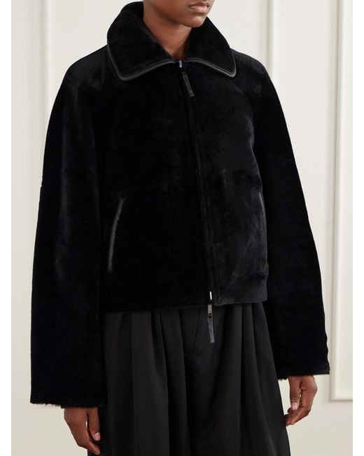 Joseph Black Kyro Reversible Shearling Jacket