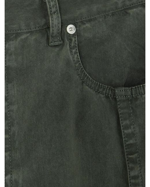 Tibi Green Stretch-Twill Pants