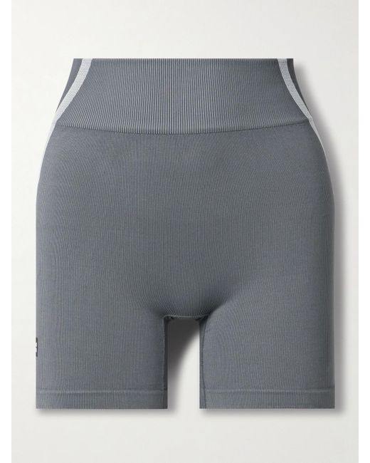 On Shoes Gray Studio Shorts Aus Geripptem Recyceltem Stretch-Material