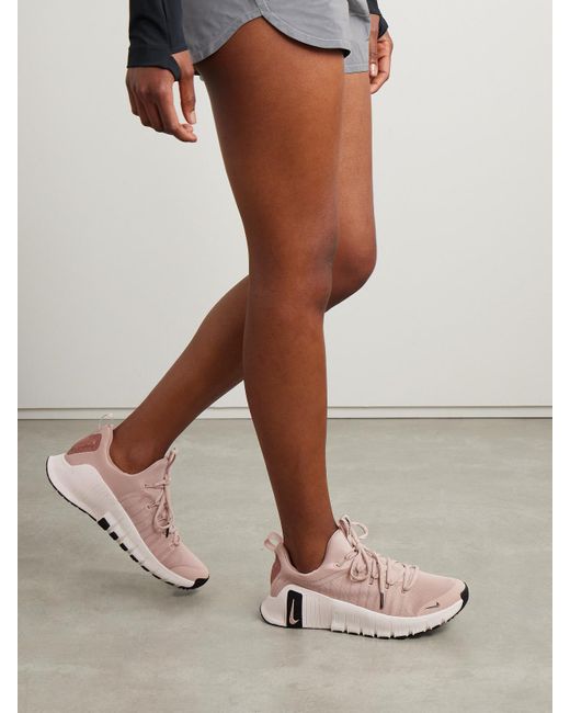 Nike Pink Free Metcon 6 Mesh Sneakers