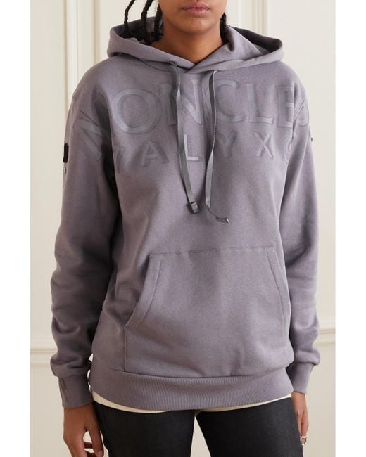 Moncler Genius Purple 1017 Alyx 9Sm Printed Cotton-Blend Jersey Hoodie