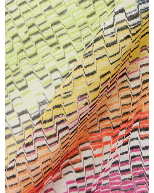 Missoni White Mare Printed Cotton And Silk-Blend Halterneck Top