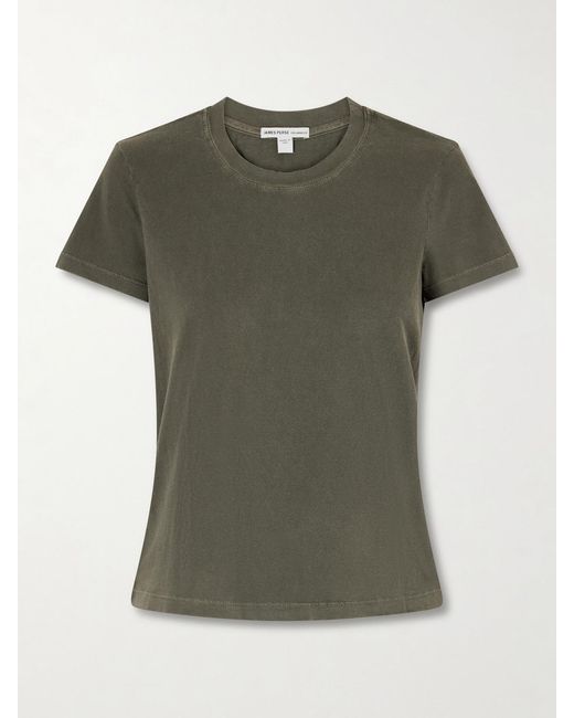 James Perse Green Vintage Boy Cotton-Jersey T-Shirt