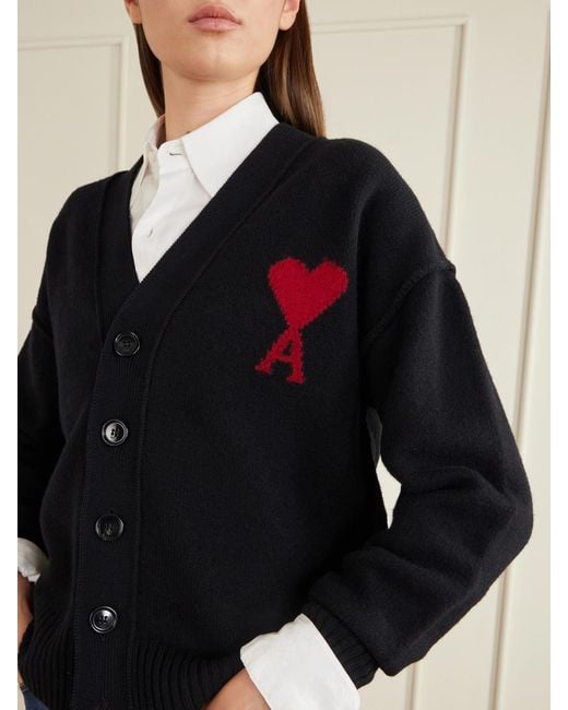 AMI Black Chunky Knit