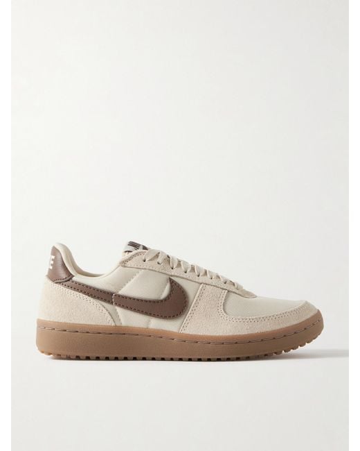 Nike Natural Field General Leather-Trimmed Suede And Canvas Sneakers