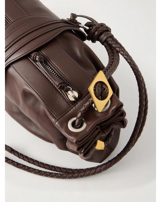 Isabel Marant Brown Maia Medium Braided Leather Shoulder Bag