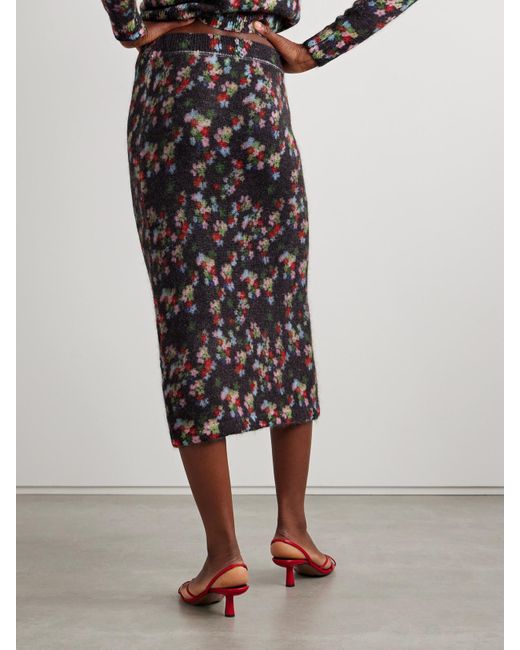 BERNADETTE Black Edouard Midirock Aus Einer Mohairmischung Mit Blumenprint